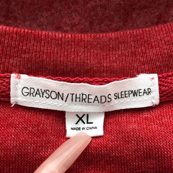 Grayson Threads Red Graphic "All I Want for Xmas is Dogs" Pullover Sweatshirt - Picture 5 of 7